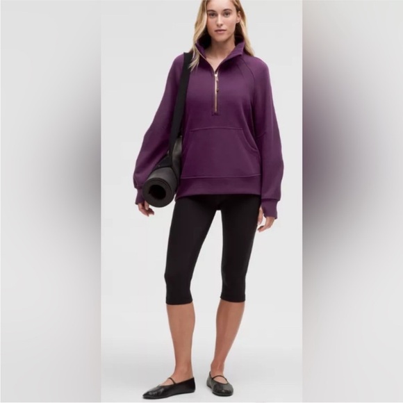 Lululemon | Scuba Oversized Funnel Neck Half Zip Long in Dramatic Magenta XS/S - Picture 4 of 4